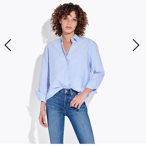 Brand new Ayr Deep End shirt in Oxford Blue